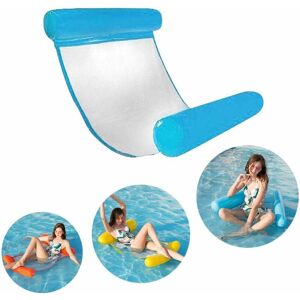 Groofoo - Inflatable Swimming Bed, Ultra Comfortable Water Hammock with Net, Inflatable Head and Foot Section Pool Hammock Water Air Mattress