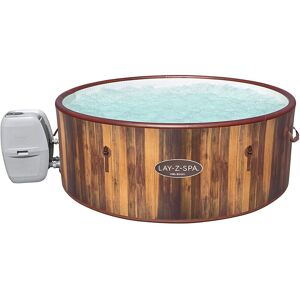 Bestway - Lay-Z-Spa Helsinki Hot Tub, Wood Effect Inflatable Spa with Freeze Shield
