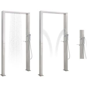 BERKFIELD HOME Mayfair Outdoor Shower Stainless Steel Double Jets