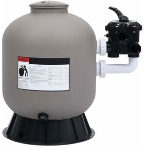 BERKFIELD HOME Mayfair Pool Sand Filter with Side Mount 6-Way Valve Grey