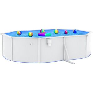 BERKFIELD HOME Mayfair Swimming Pool with Steel Wall Oval 490x360x120 cm White