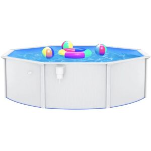 BERKFIELD HOME Mayfair Swimming Pool with Steel Wall Round 460x120 cm White