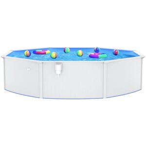 BERKFIELD HOME Mayfair Swimming Pool with Steel Wall Round 550x120 cm White
