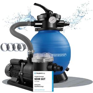 Monzana - Sand Filter System With Pre-Filter xxl Tank 9,600 l/h Pool Sand Filter
