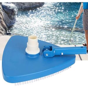 AOUGO Pool Cleaner Rotary Manual Triangular Portable Weighted Triangular Shape Swimming Pool Vacuum Head Brush Cleaning Tool Accessories for Home Yard