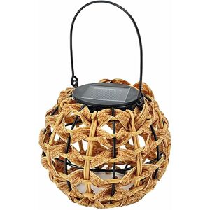 DENUOTOP Rattan Solar Lantern,Outdoor Solar Lantern Hanging Lights Garden Hanging Lights Solar Lanterns Outdoor Waterproof For Table Deck Yard Patio Walkway