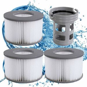 RHAFAYRE 3 Pack Replacement Filters for Mspa, Filter Cartridge, Filter + Filter Holder Included in Delivery, Original Accessories for Mspa, Upgrade