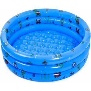 Kid's Pool, 100cm Round Inflatable Pool Baby Pool Inflatable Baby Pool Indoor and Outdoor Paddling Pool Toys for Kids Girls, Blue - Rhafayre