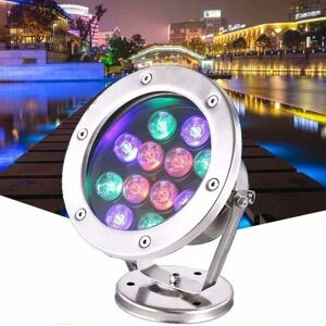 Rhafayre - led Submersible Lights IP68 Waterproof Swimming Pool Spot Light 24V led Underwater Spotlight Full Stainless Steel Color Landscape Lighting