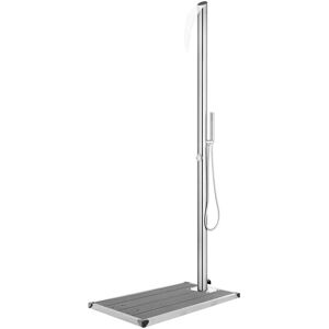 BERKFIELD HOME Royalton Garden Shower with Grey Base 225 cm Stainless Steel