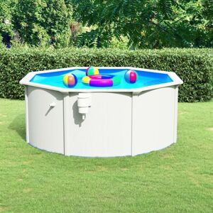 BERKFIELD HOME Royalton Swimming Pool with Steel Wall 300x120 cm White