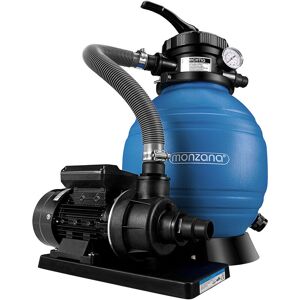 Monzana - Sand Filter System Pool Self Priming 10,200L/h 400W 2in1 Adapter 32mm - 38mm 7-Way Valve Pump Water Garden Home