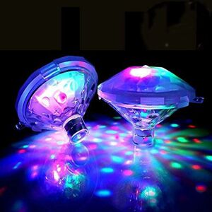 LANGRAY Underwater Bath Light,Floating Lamp led Disco Aqua Glow Multi Colour Flashing Bathroom Pond Pool Spa Hot Tub Party Night Light Bath Light Up Toy with