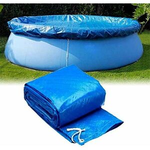 DENUOTOP Swimming Pool Covers Tarpaulins Swimming Pool Protector Accessories Blue for Round Above Ground Swimming Pool Rainproof Cover, Durable Suitable for