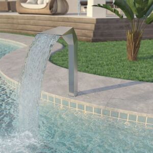 SWEIKO Pool Fountain Stainless Steel 50x30x90 cm Silver VDTD27983