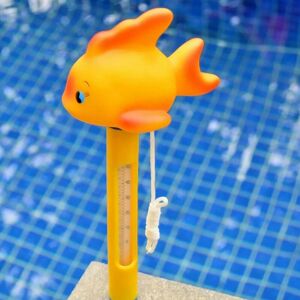 OSUPER TuToy Paper Animal Baby Bathtub Swimming Pool Spa Floating Bath Thermometer Water Temperature Meter - Goldfish