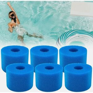 HOOPZI Type S1 Filter Sponge, Reusable Filter Cartridge for Intex Type S1, Washable Sponge Cartridge Foam Filter for Swimming Pools, Outdoor Garden (6