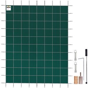 VEVOR Pool Safety Cover 18x42ft, Inground Pool Cover fit for 16x40 ft Pool, Rectangle Inground Safety Pool Cover Green Mesh Solid Pool Safety Cover for