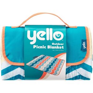 Folding Picnic Blanket Zig Zag Design - Yello