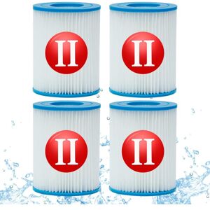 CYSLMUK 4 pcs for Filter for bestway Type 2, Spa Replacement Inflatable Pool Filter Accessories for Bestway 58094 Type ii Cartridges, Washable and Reusable