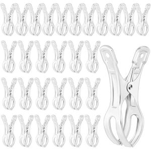 Tlily - 30 Pcs 4.5 Inch Stainless Steel Pool Cover Clips Clamps Jumbo Metal Swimming Winter
