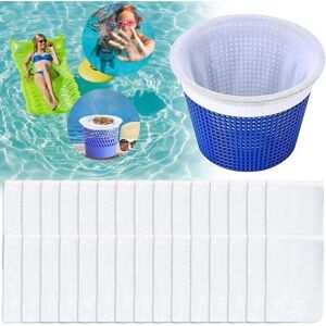 Ymyny - 30 Pieces Reusable Skimmer Socks Elastic Nylon Fabric Filters for Can Trap Pollen Leaves Hair mumu