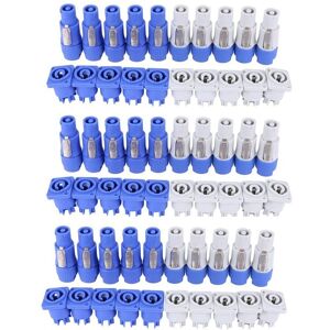 Tlily - 30PCS/Set Powercon Type a NAC3FCA+NAC3MPA-1 Chassis Plug Panel Adapter