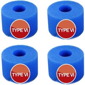 YMYNY 4 Pack Filter Sponges for Intex Type VI Pool Filter - Reusable - Highly Elastic Sponge - for Pool Cleaning MUMU