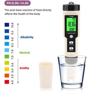 Tlily - 4X New YY-400 Hydrogen Ion Concentration Water Quality Test Pen PH/ORP/H2 and tem 4 in 1 Digital Drinking Water Meter