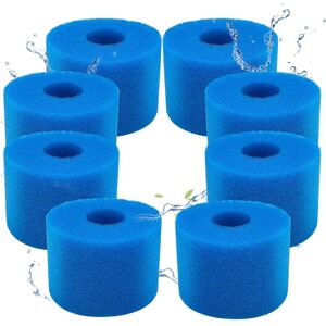 CSPARKV 8 pieces)Set of 8 Foam Pool Filters Filter for Intex Type S1 - Foam Filter for Spa, Swimming Pool - Reusable and Washable - Type S1 Filtration Sponge