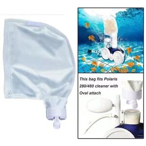 Alwaysh - Adaptable Stringer Bags for Polaris Robot Pool Cleaner. Set of 2 Reinforced Nylon Filter Bags with Zip Closure