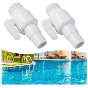 ALWAYSH Swimming pool shut-off valve, 2 pieces Swimming pool shut-off valve, Swimming pool valve, Swimming pool accessory, Hose adapter, Shut-off valve for