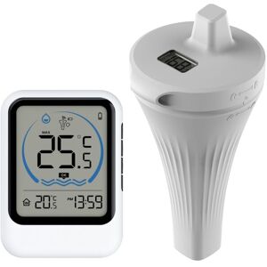 IKODM Floating Digital Pool Thermometer with LCD Display, Wireless Floating Thermometer, IP67, Water Thermometer for Swimming Pools, Hot Tub, Spa
