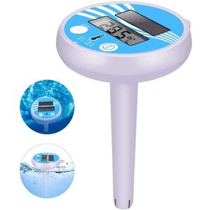 LONGZIMING Floating Solar Digital Swimming Pool Thermometer, Electronic Swimming Pool Thermometer, Floating Solar Thermometer, with LCD Display, for Outdoor and