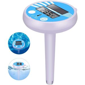 RNEMITERY Floating Solar Digital Swimming Pool Thermometer, Electronic Swimming Pool Thermometer, Floating Solar Thermometer, with LCD Display, for Outdoor and