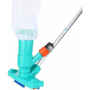 HÉLOISE Pool Jet Vacuum Cleaner, Portable Pool Vacuum Cleaner with 5-Pole Section, Brush and Filter Bag for Maintenance and Cleaning of Swimming Pool Pond
