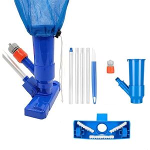TONCHEAN Pool Vacuum Cleaner Kit, Mini Jet Vacuum Cleaner for Swimming Pool, with Brush, Bag and 5 Sticks, Pool Cleaning Accessories for Leaves, Dirt and Sand