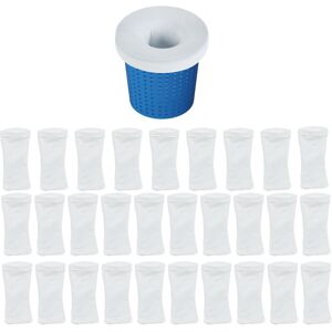 Relaxdays - Pool Skimmer Socks, Set of 30, hwd: 22 x 12 x 0.1 cm, Nylon, Filter Net Basket, Relief Main Filter, White