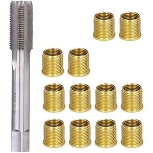 TLILY Spark Plug Thread Repair Tools, High Speed Steel Tap with M14X1.25 Inserts and M16X1.25 Kit
