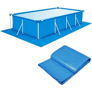 YMYNY Swimming Pool Ground Sheet, 500 x 300 cm Above Ground Blue Waterproof Foldable Protective Mat, Pool Floor Protector for Rectangular Pools mumu
