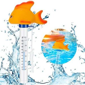 GOTRAYS Swimming Pool Thermometer, Floating Pool Thermometer Cute Cartoon Thermometer for Water Temperature in Spa