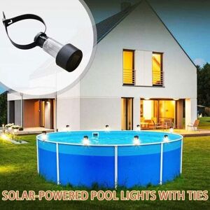 ZVD-12 pcs Solar Pool Lights, Waterproof LED Pool Fence Lights, Above Ground Pool Accessories, Decorative Night Lights for Patio and Garden Trampoline