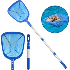 ZVD 35-105 cm Épuisette de Piscine, Épuisette à Feuilles Filet de Écumoire Fines avec Poignée Détachable en Aluminium, Nettoyager Outil de de Étang pour