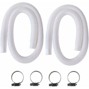ZVD Swimming Pool Hose, 2Pcs 32mm Above Ground Pool Hose, 150cm/59in Pool Pump Hose for Intex 330 GPH, 530 GPH and 1000 GPH