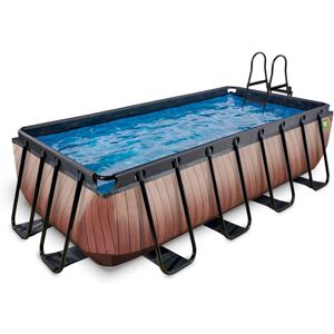 Exit Toys - exit Wood pool 13ft x 6.6ft x 39in with sand filter pump - brown Exit Toys - exit Wood pool 13ft x 6.6ft x 39in with sand filter pump - brown