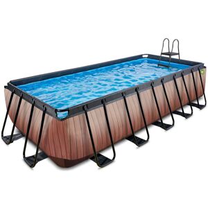 REA - exit Wood pool 18ft x 8ft x 48in with sand filter pump - brown REA - exit Wood pool 18ft x 8ft x 48in with sand filter pump - brown