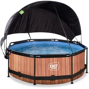 CHENDYY EXIT Wood pool 8ft x 30in with filter pump and canopy - brown CHENDYY EXIT Wood pool 8ft x 30in with filter pump and canopy - brown