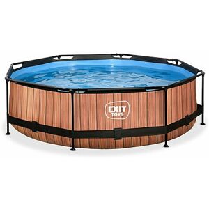 EXIT TOYS Exit Wood pool 10ft x 30in with filter pump - brown EXIT TOYS Exit Wood pool 10ft x 30in with filter pump - brown