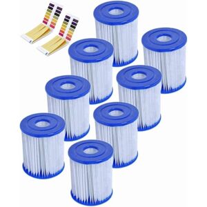 COOCHEER Filter Cartridges for Bestway Size I for Swimming Pools for Bestway Swimming Pool Pump, Inflatable Swimming Pool Filter, Easy Installation (8 PCS) COOCHEER Filter Cartridges for Bestway Size I for Swimming Pools for Bestway Swimming Pool Pump, Inflatable Swimming Pool Filter, Easy Installation (8 PCS)