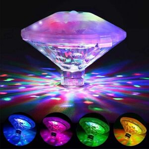 WOIYIC Floating pool light color, Disco bath light, IP68 submersible LED light, LED underwater light with 7 modes for bathroom submersible pool spa lights WOIYIC Floating pool light color, Disco bath light, IP68 submersible LED light, LED underwater light with 7 modes for bathroom submersible pool spa lights